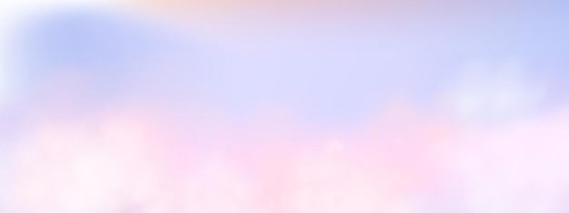 Panoramic abstract pink blue sky background