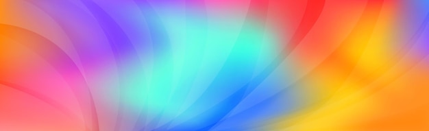 Panoramic abstract web background colorful gradient Vector