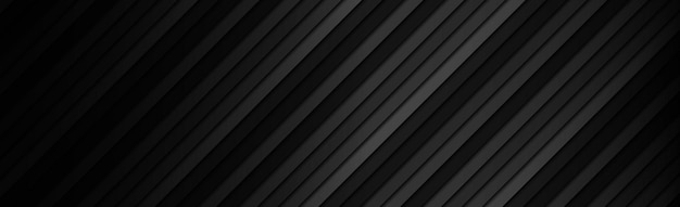 Panoramic black and gray diagonal lines web background  Vector illustration