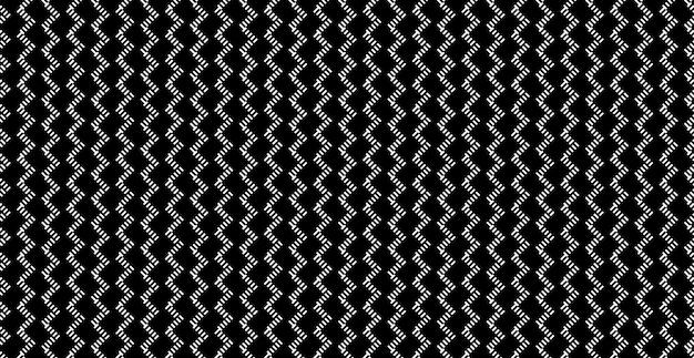 Panoramic black wicker background, repeating elements - Vector illustration