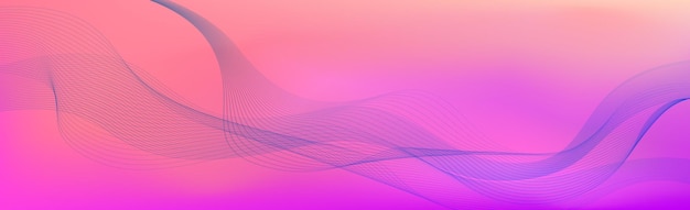 Panoramic colorful abstract stylish multi background with wavy lines Vector