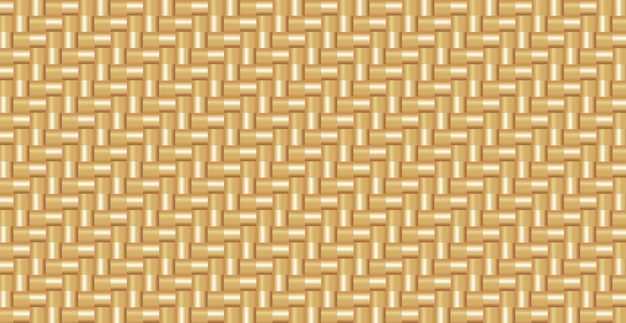 Panoramic golden gradient braided background, repeating elements - Vector illustration