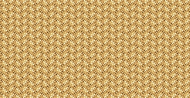 Vector panoramic golden wicker background, repeating elements - vector illustration