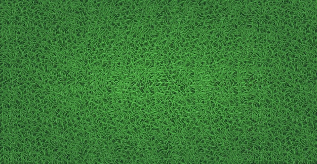 Vector panoramic green background realistic grass soccer turf vector