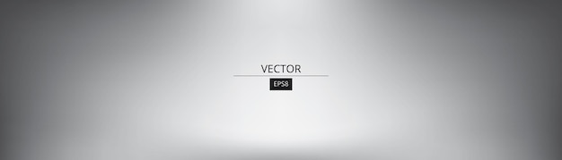 Vector panoramic grey gradient background