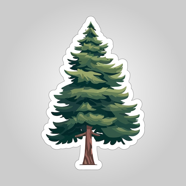 Panoramic pine tree sticker designs perfect for decorating your laptop or water bottle