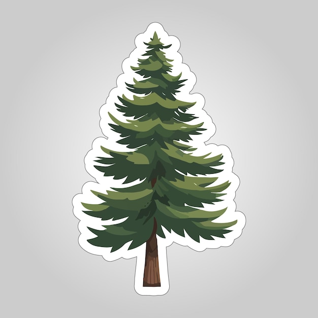 Panoramic pine tree sticker designs perfect for decorating your laptop or water bottle