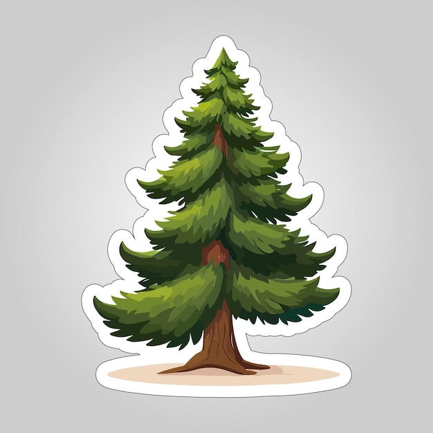 Panoramic pine tree sticker designs perfect for decorating your laptop or water bottle