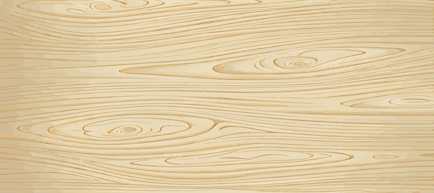 Panoramic texture of light wood with knots Vector