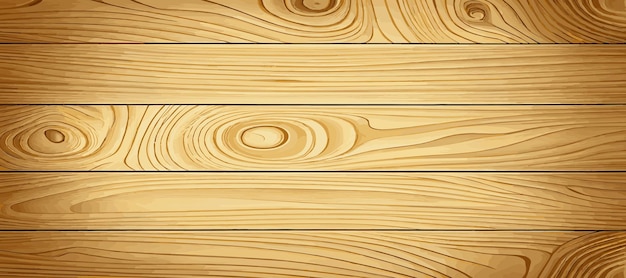 Panoramic texture of light wood with knots Vector