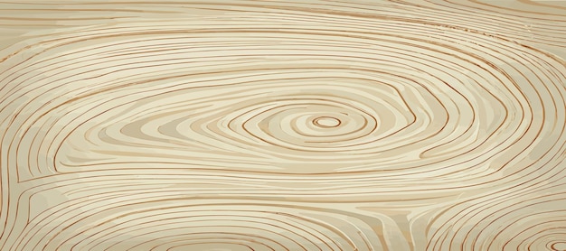 Panoramic texture of light wood with knots Vector