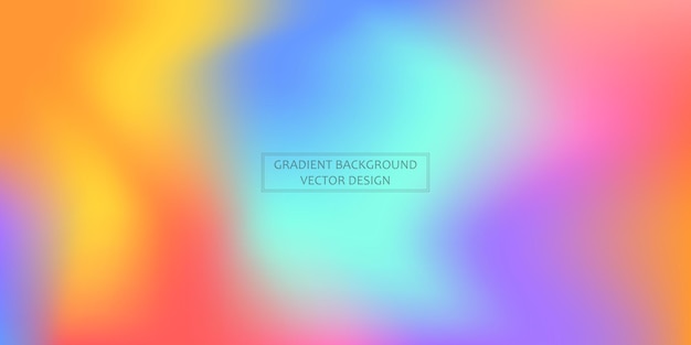 Vector panoramic web template multicolor gradient background stylish design element vector