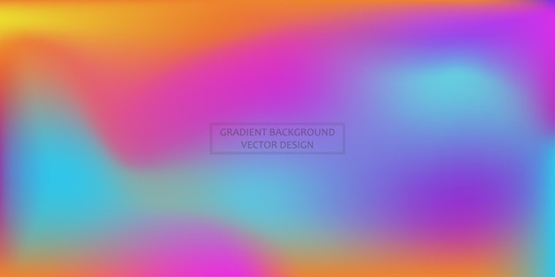 Panoramic web template multicolor gradient background stylish design element Vector