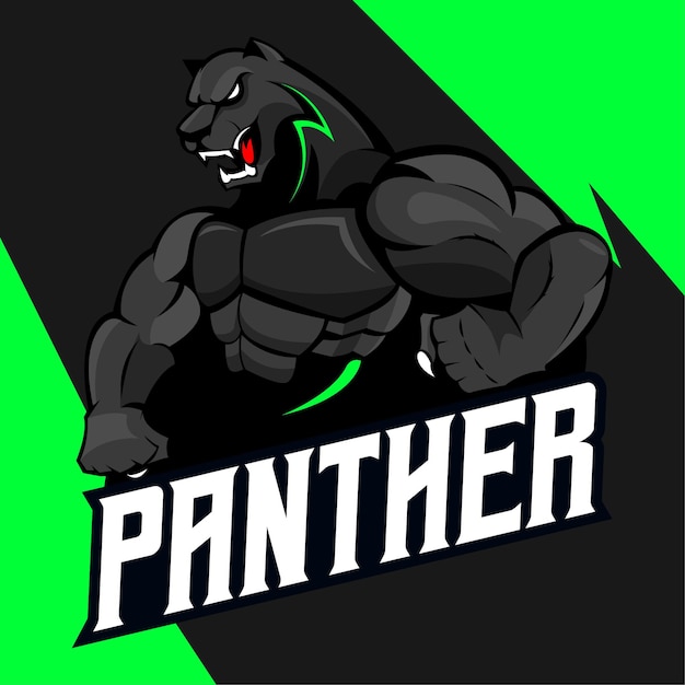 PANTHER ESPORT MASCOT LOGO VECTOR