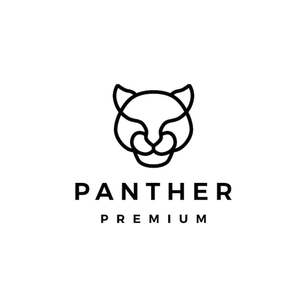 Panther head logo vector icon illustration