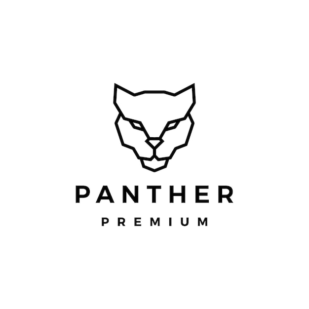 Panther Head Logo Vector icon illustration