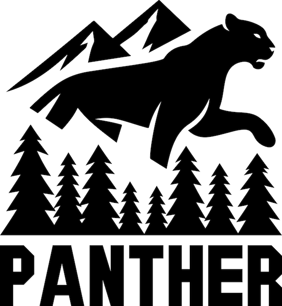 Panther logo vector art illustration black color a panther logo art illustration 17