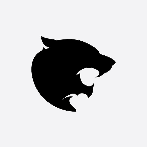 Panther logo vector on a white background