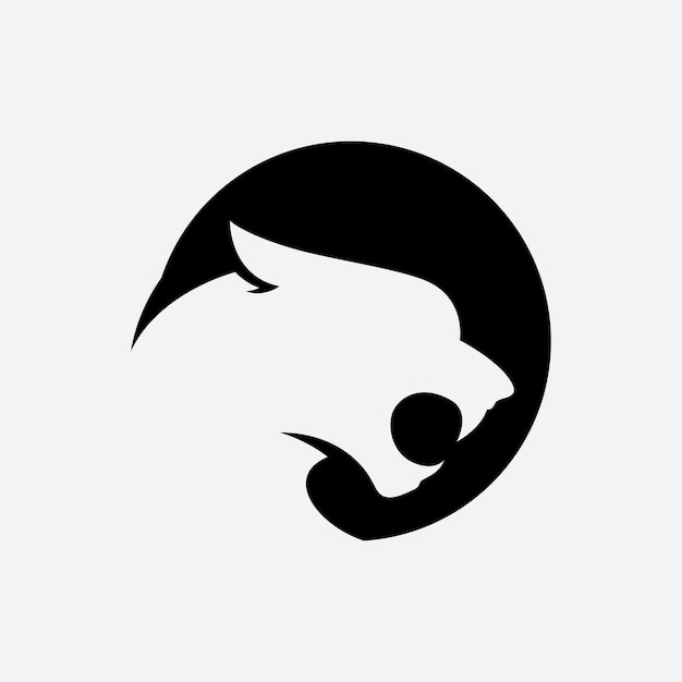 Panther logo vector on a white background