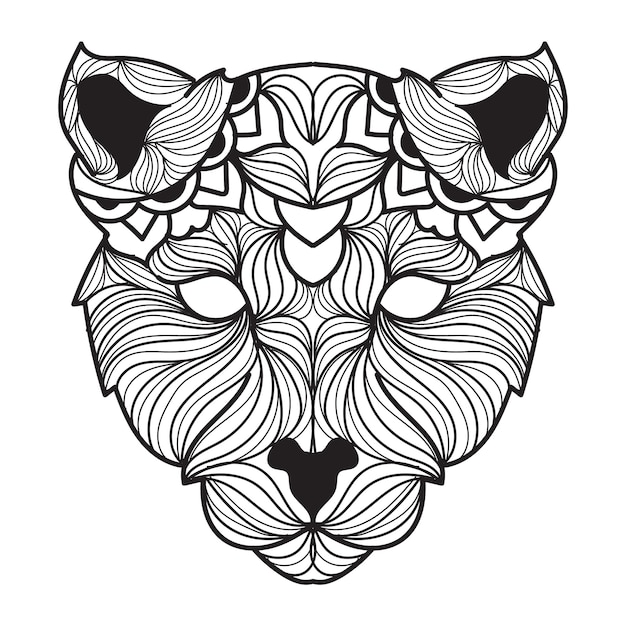 Panther mandala vector illustration