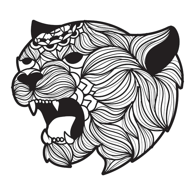 Panther mandala vector illustration