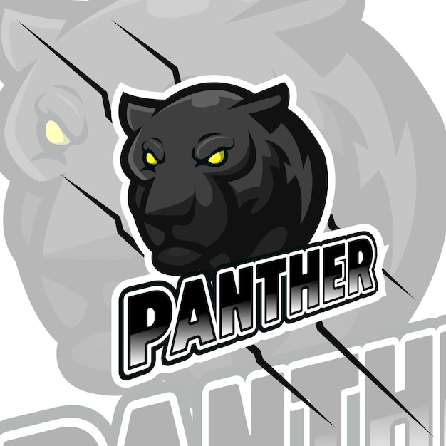 Vector panther mascot esport logo illustration