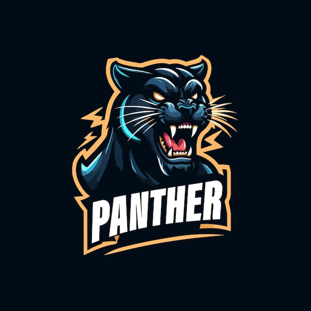 Vector panther mascot logo illustration