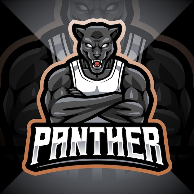 Vector panther sport mascot logo design