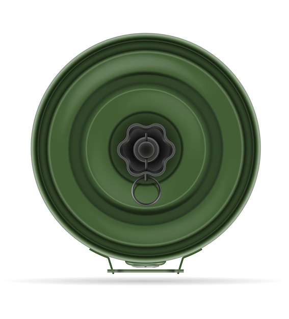 Panzer tank military mine vector illustration