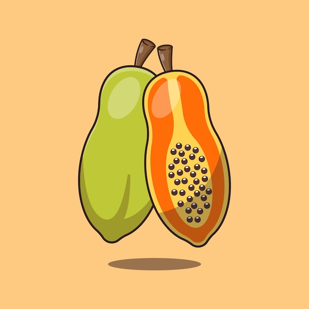 Papaya cartoon vector illustration