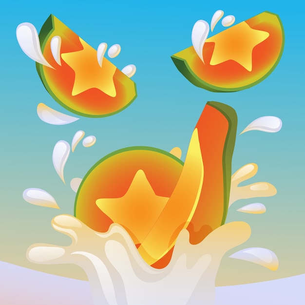 papaya splash vector