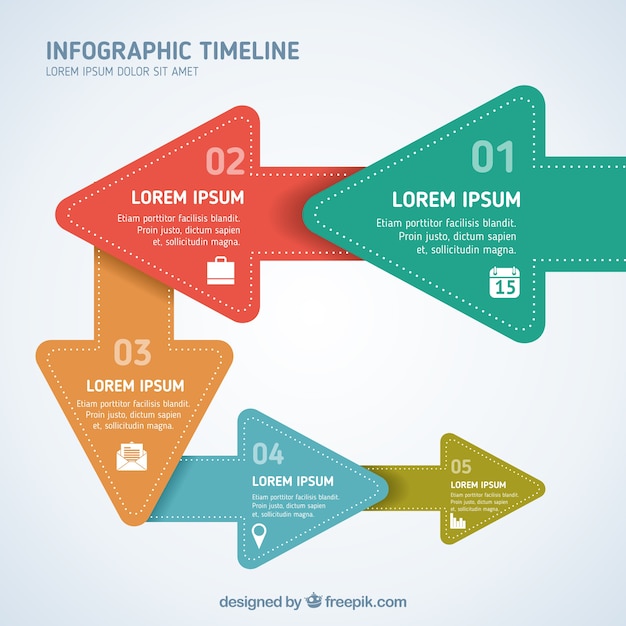 Vector paper arrows infographic