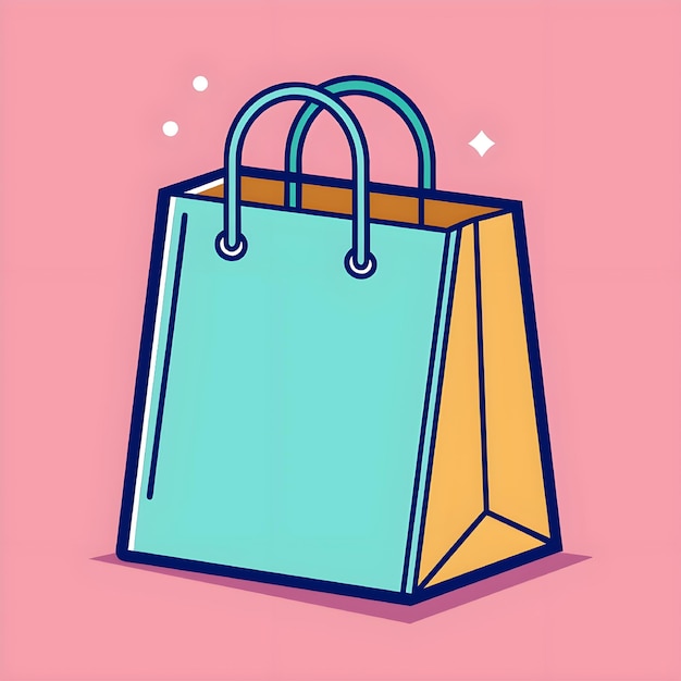 Paper bag for shopping vector