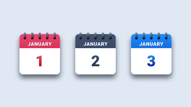 Paper calendar icons