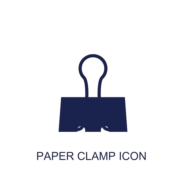 paper clamp icon white background