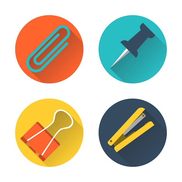 Paper clip icon Flat design Vector illustration