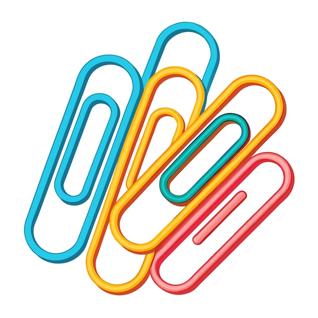 paper clips clipart vector art and illustration