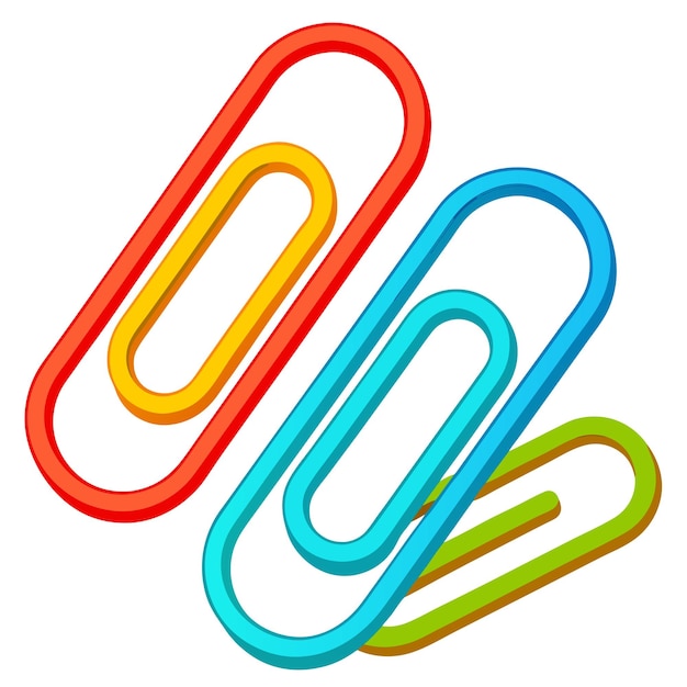 paper clips clipart vector art and illustration