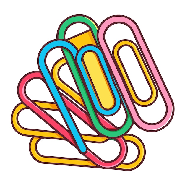 paper clips clipart vector art and illustration