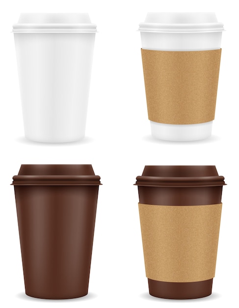 Paper cup for coffee stock vector illustration