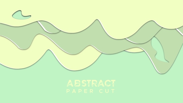 Paper cut abstract background with liquid shapes