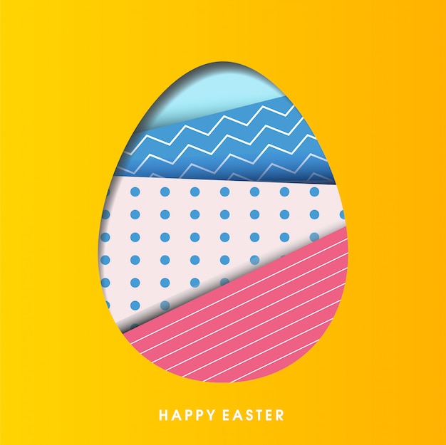 paper cut Easter greeting card