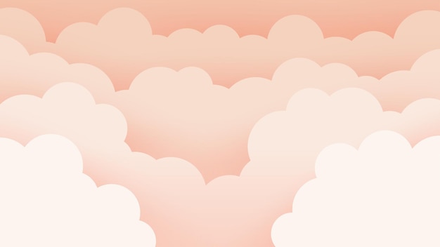 Vector paper cut out cloud background