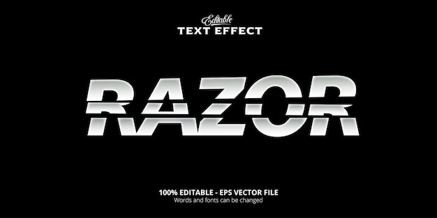 Paper cut style editable text effect, Razor text