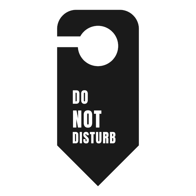 Paper do not disturb tag icon Simple illustration of paper do not disturb tag vector icon for web design isolated on white background