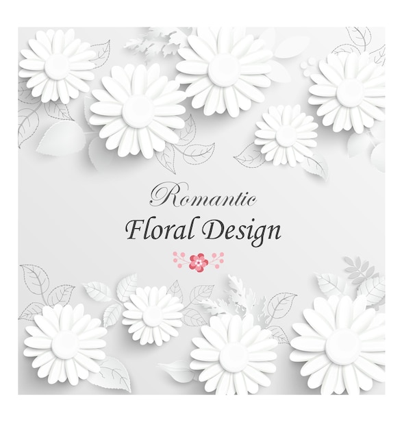 Paper flower Chamomile Vector illustration