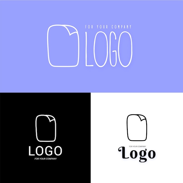 paper logotype text logo paper icon for web design or company isolated vector illustration Eps