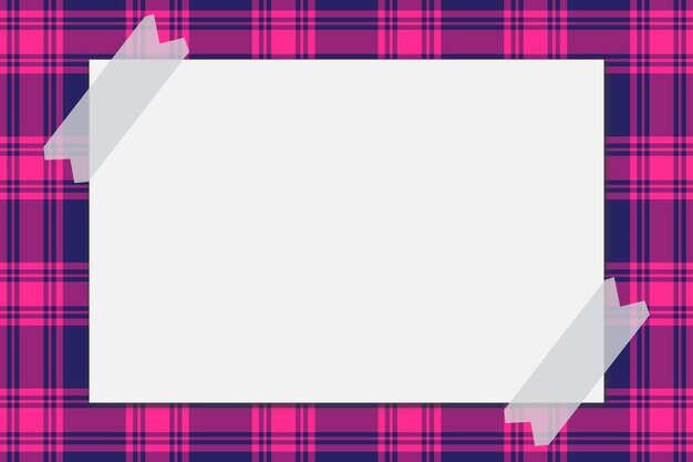 Paper Note with Plaid Background 1