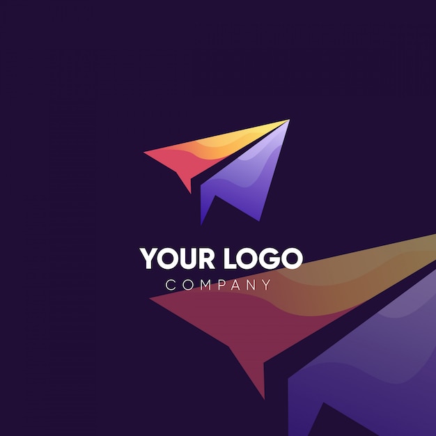 paper plane company logo design