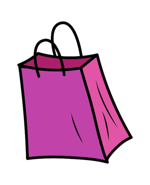 Paper Shopping bag icon Vector illustration